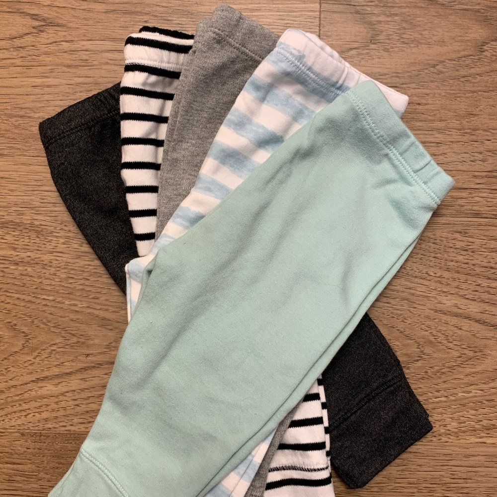 Set of five Cloud island pants size 0-3mo